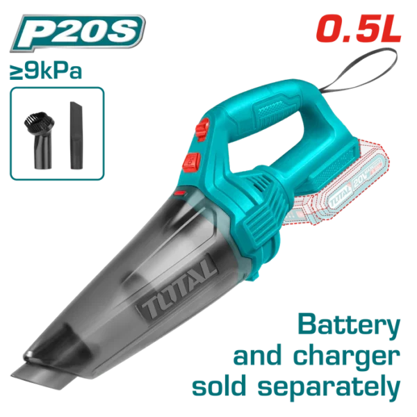 مكنسة سيارة توتال 20 فولت بدون بطارية و شاحن - TVLI201261